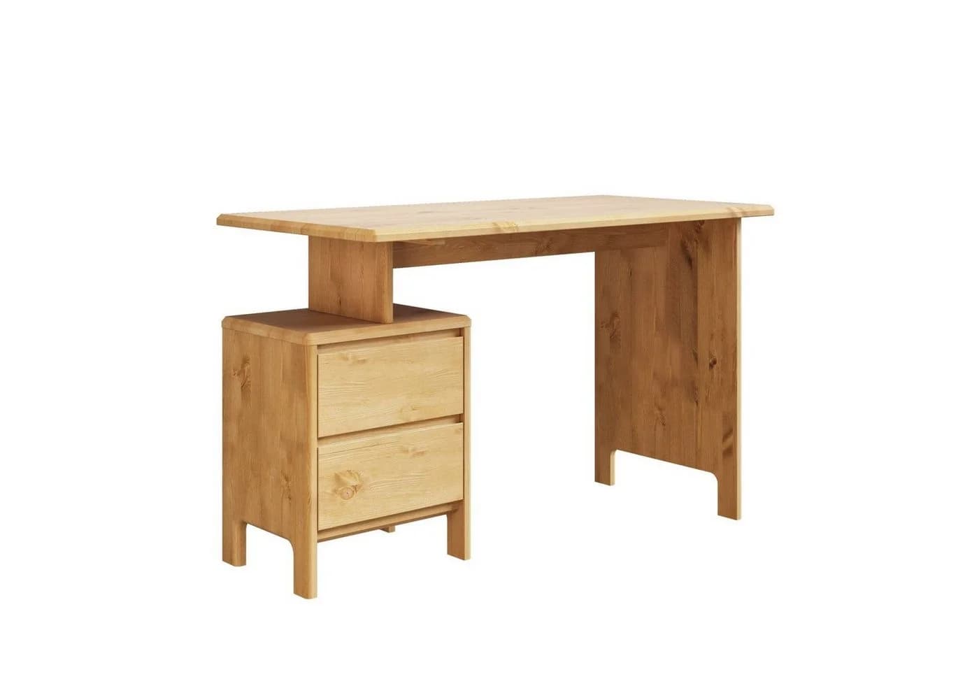 OTTO HOME Schreibtisch Luven Massivholz mit 2 Schubkästen - Bild 3