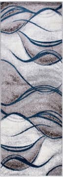 OTTO HOME Tritom Läufer Blau Modernes Wellenmuster Kurzflor Bild 4
