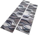 OTTO HOME Bettumrandung Tritom Blau 3-tlg. Modernes Wellenmuster Bild 2