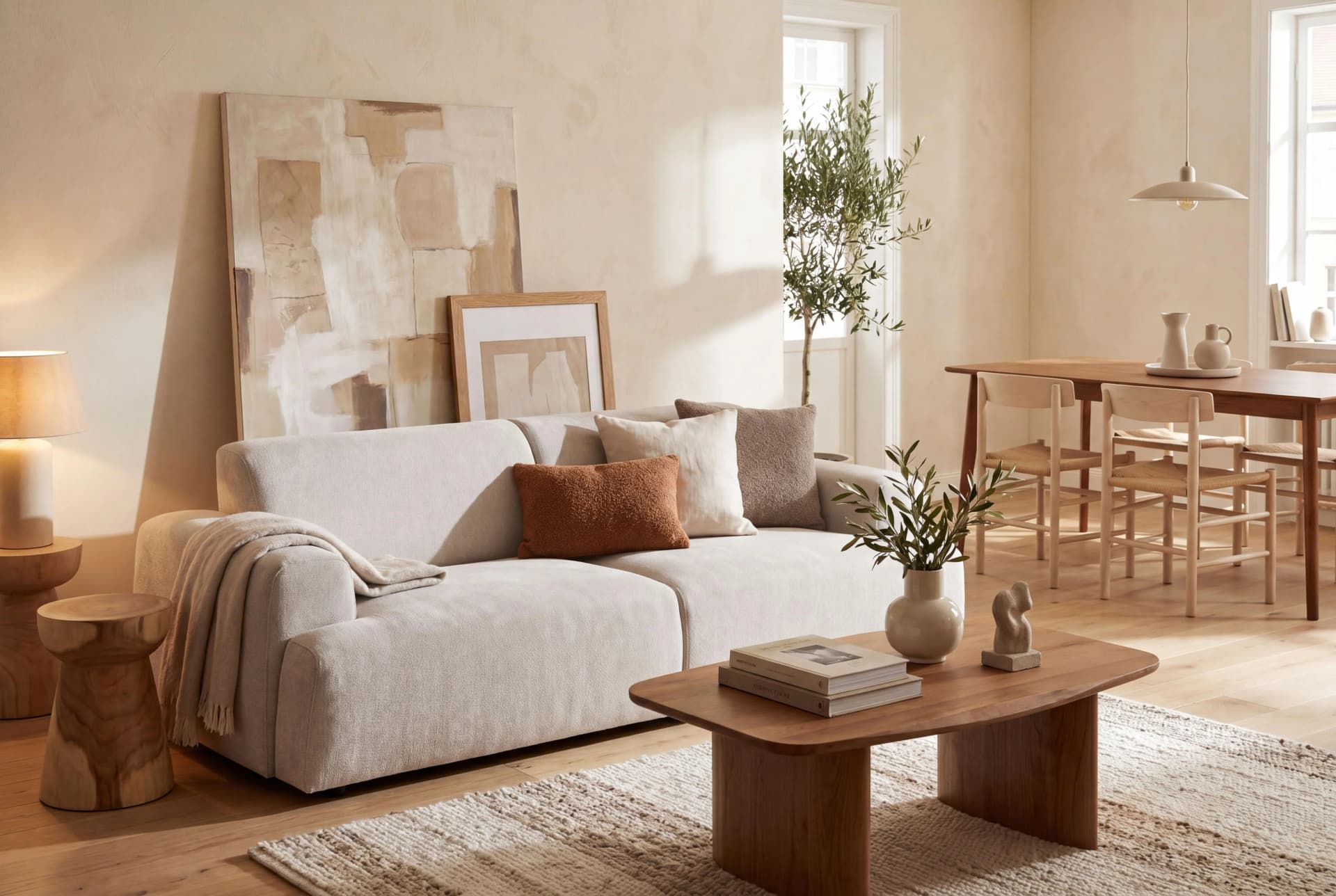 HOME AFFAIRE Sofa Linkka 2,5-Sitzer Beige Chenille