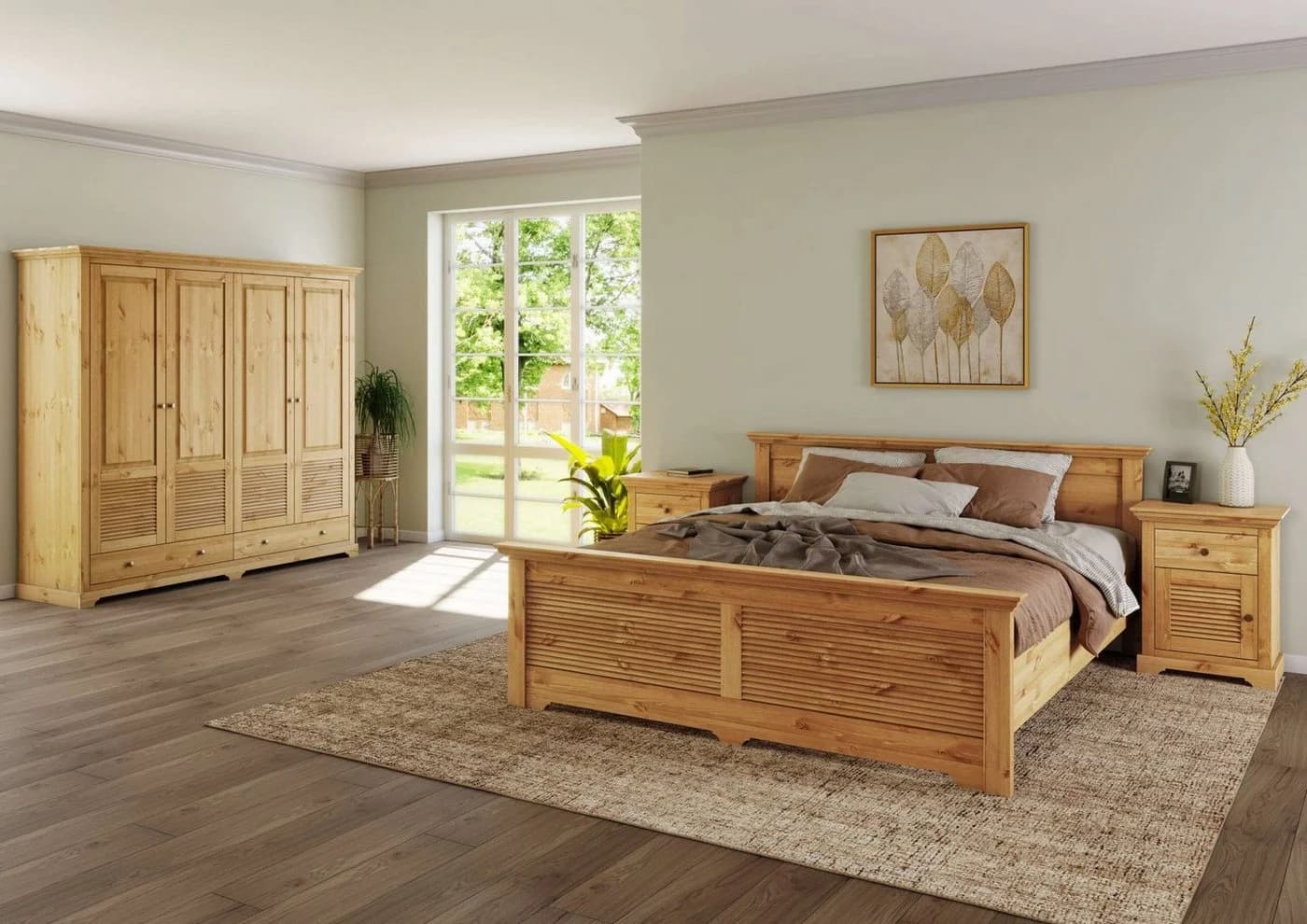 OTTO HOME Nachtkommode Rauna Landhausstil Massivholz Natur - Bild 3