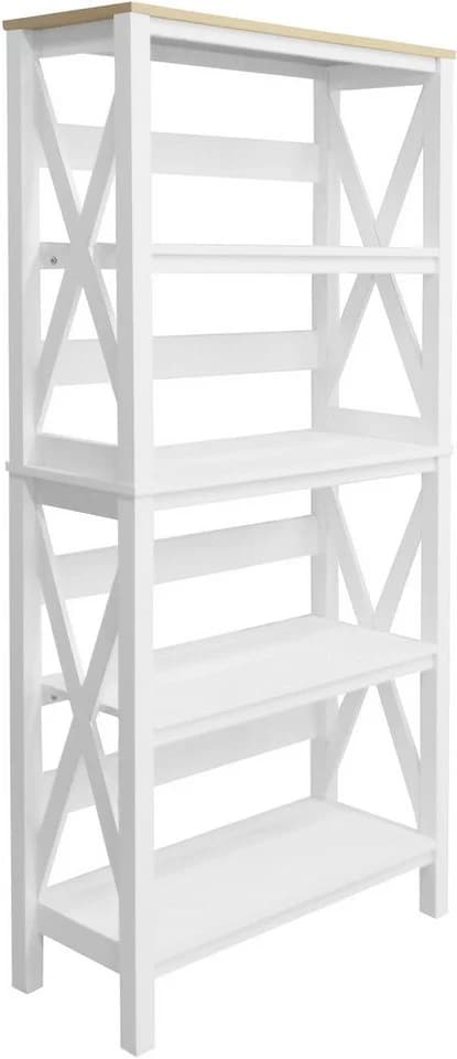 OTTO HOME Silba Aktenregal Weiß Eiche Landhausstil 4 Fächer - Bild 2