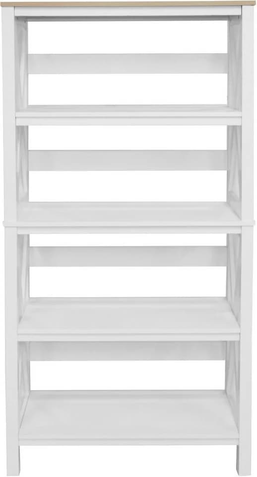 OTTO HOME Silba Aktenregal Weiß Eiche Landhausstil 4 Fächer - Bild 5