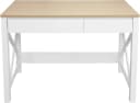 OTTO HOME Schreibtisch Silba Weiß Eichefarben 2 Schubladen Bild 4