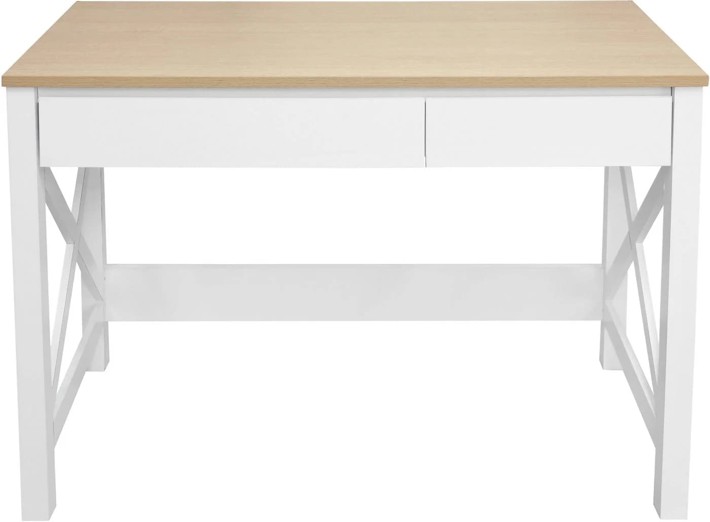 OTTO HOME Schreibtisch Silba Weiß Eichefarben 2 Schubladen - Bild 4