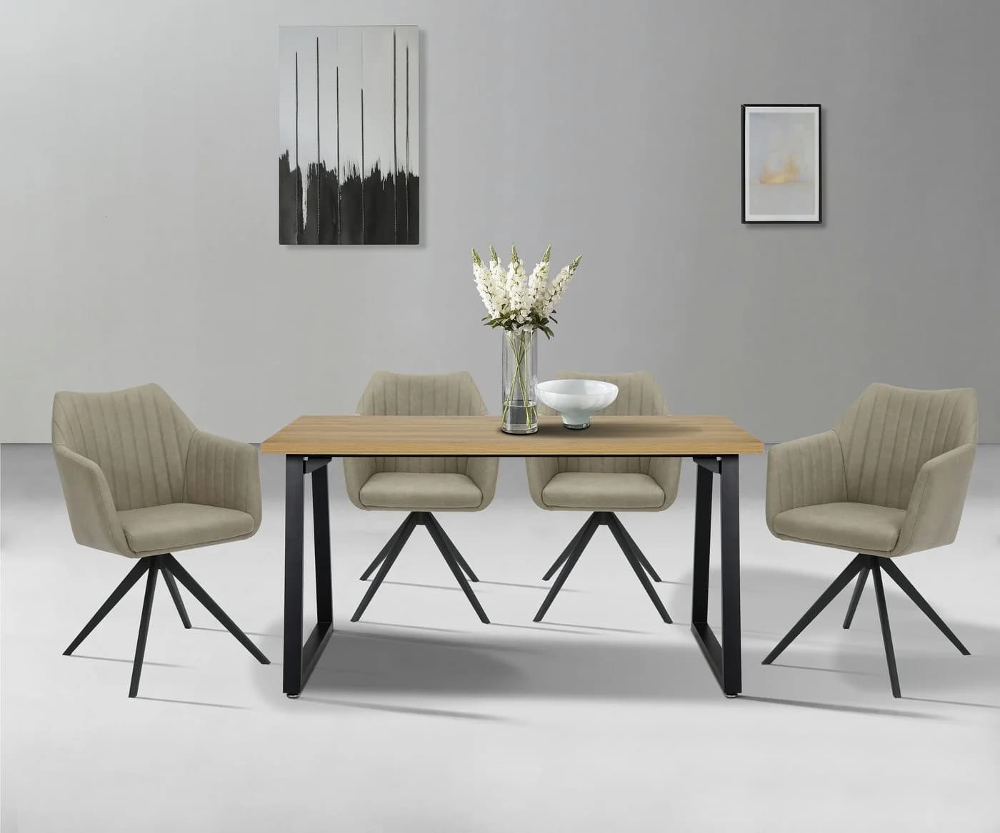 Esstisch OTTO HOME Soyans Beige Modernes Kufengestell