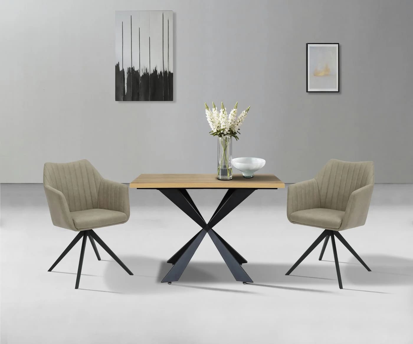 Esstisch OTTO HOME Soyans Beige Modernes Spider Gestell - Bild 1