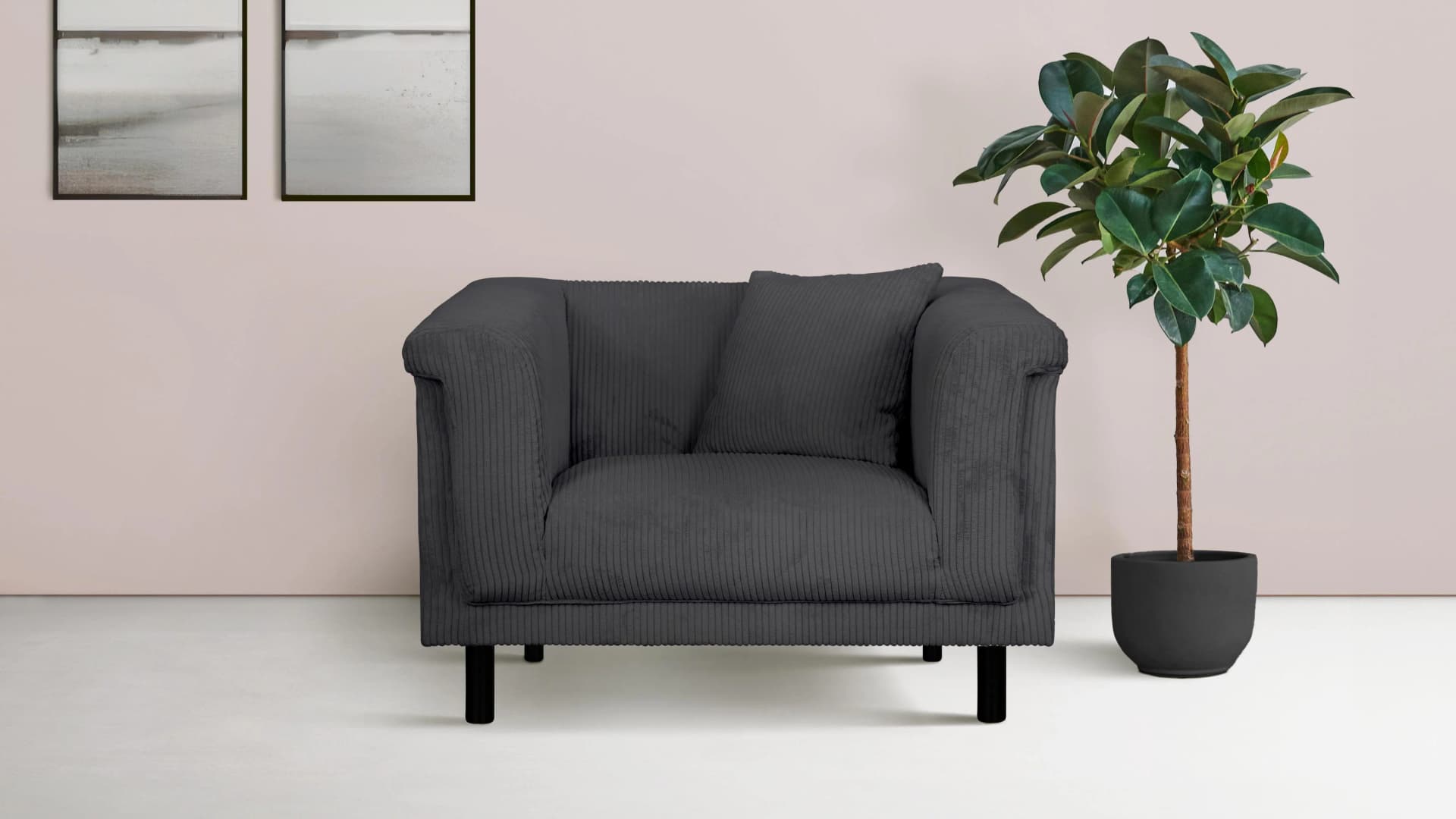 Home Affaire Sessel AGNIA Anthrazit Polyester