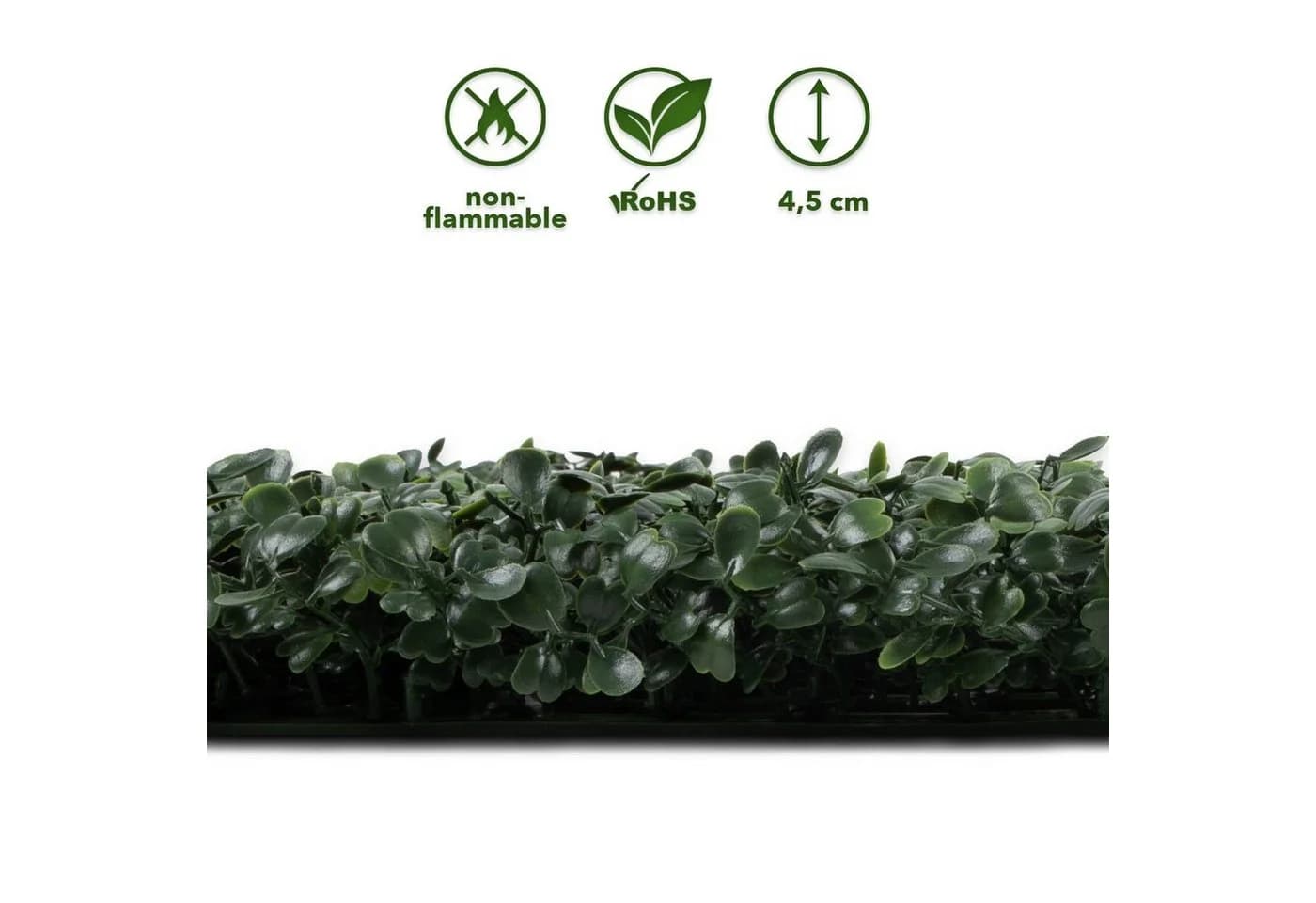 Kubus Kunstpflanze Pflanzenwand Arelie Dark-Green UV-beständig - Bild 4