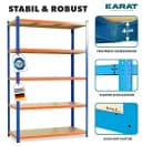 Kubus Schwerlastregal Lagerregal Blau-Orange Bild 3