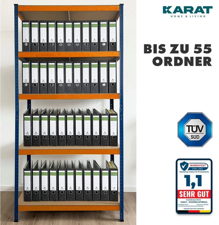 Kubus Schwerlastregal Lagerregal Blau-Orange - Bild 5