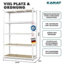 Kubus Schwerlastregal Weiß Lagerregal für Keller Bild 1