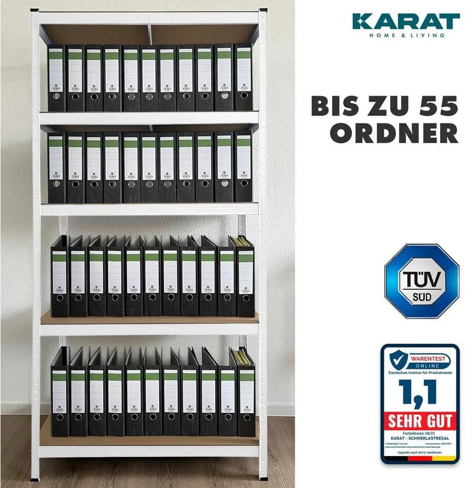 Kubus Schwerlastregal Weiß Lagerregal für Keller - Bild 5