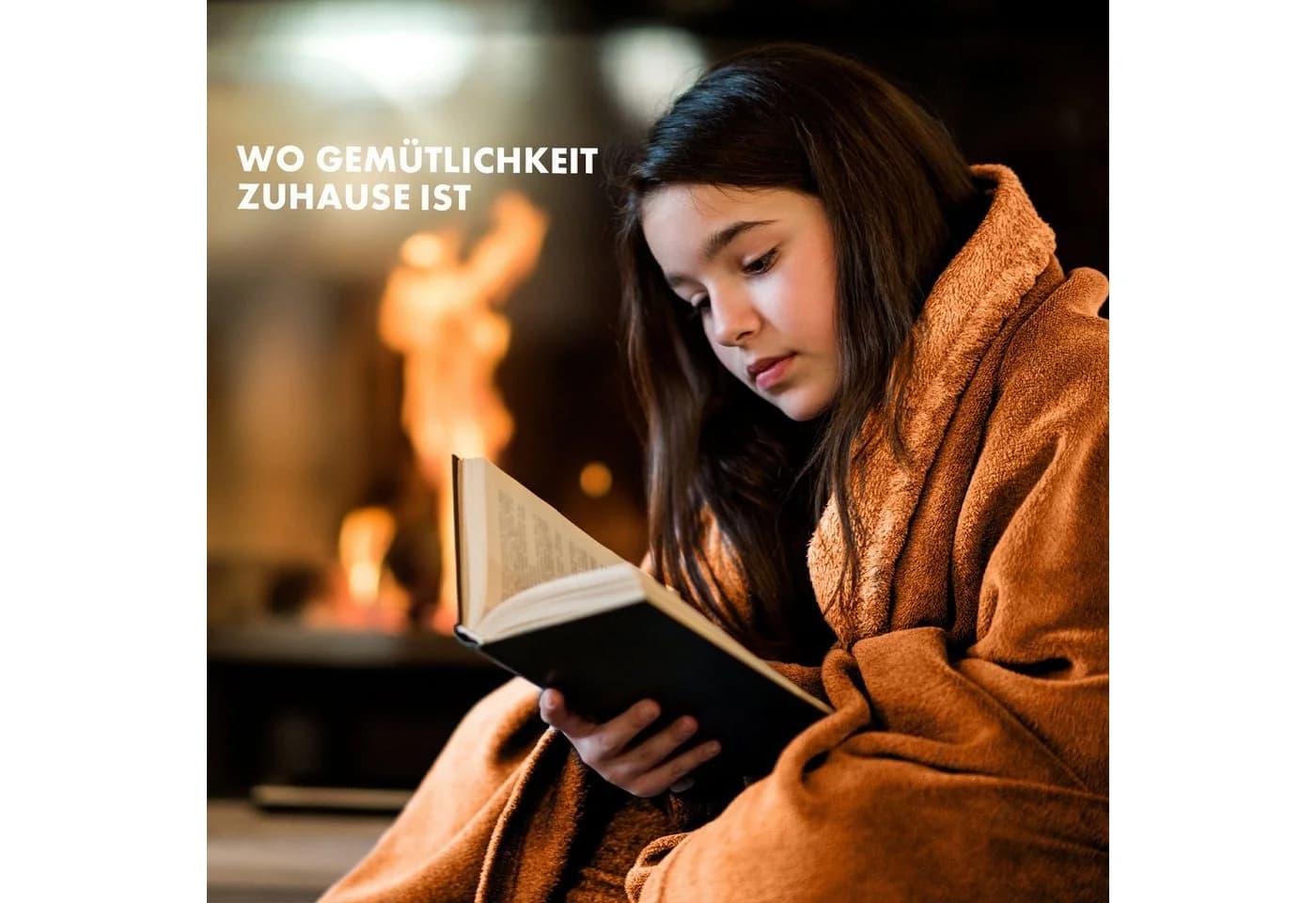 Kubus Wohndecke Charme Braun Flanell Kuscheldecke - Bild 5