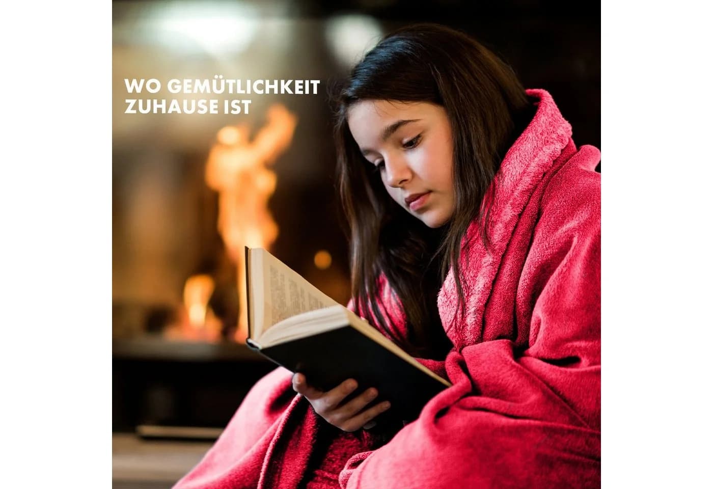 Kubus Wohndecke Charme Flanell Rot 150x200 cm - Bild 5