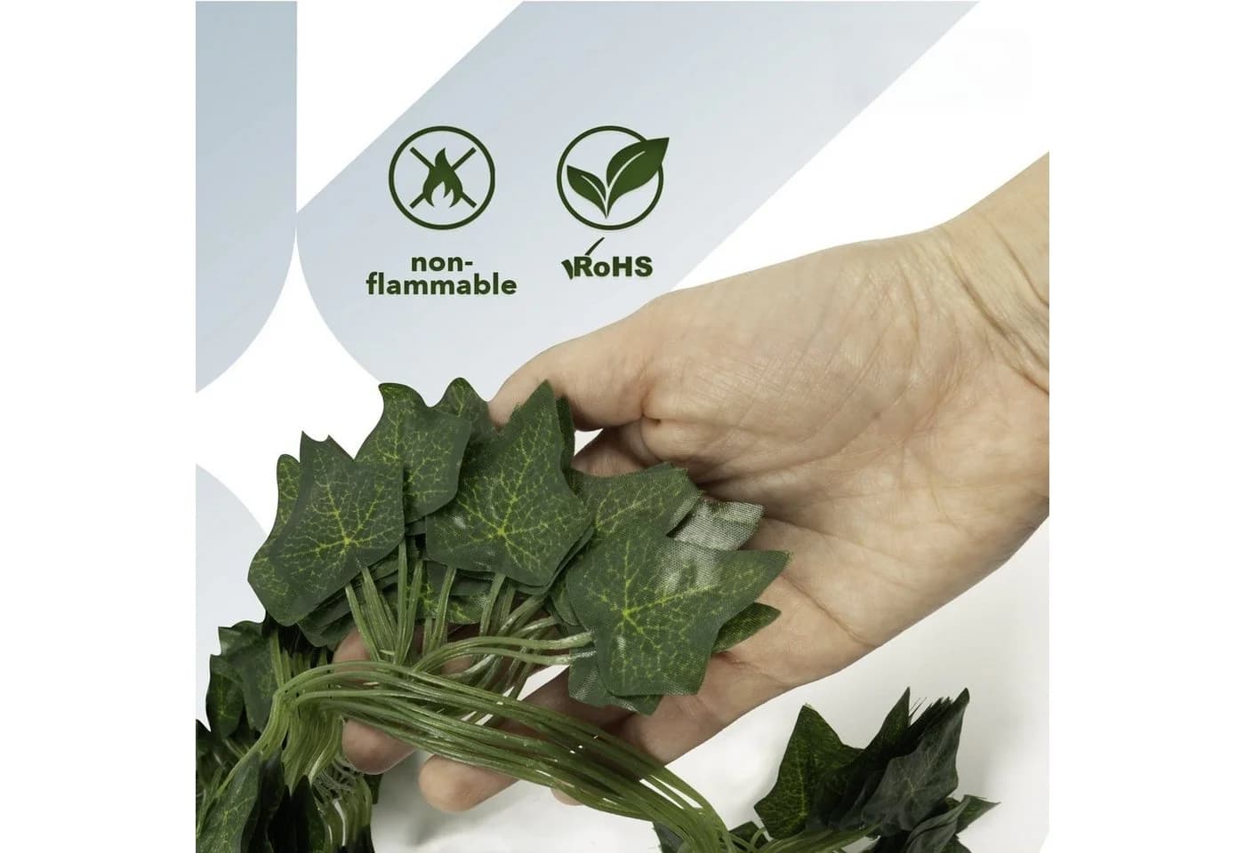 Kubus Kunstpflanze Hedera-Girlande 12er Pack Grün UV-beständig - Bild 3