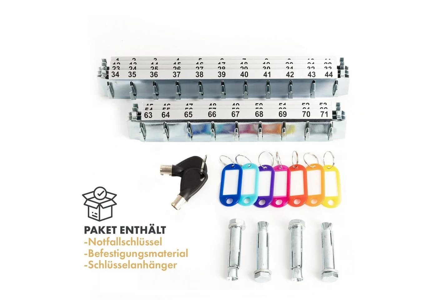 Kubus Schlüsseltresor mit Elektronikschloss Grau Stahl - Bild 5
