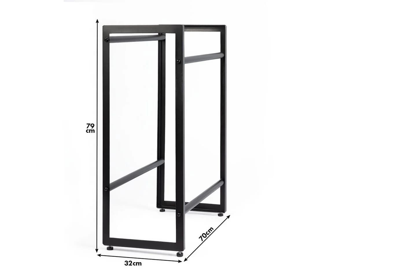 Kubus Flaschenkastenständer Yuki Schwarz Robust