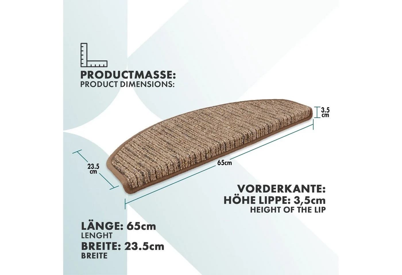Kubus Stufenmatte Genf Halbrund Selbstklebend Polypropylen - Bild 5