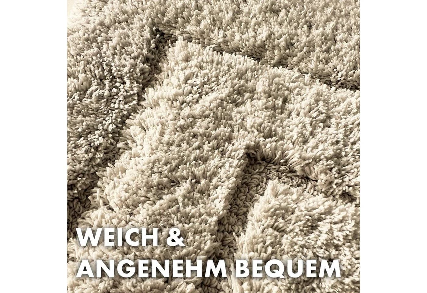 Kubus Badematte Atlas Rutschhemmend Polyester Beige - Bild 4
