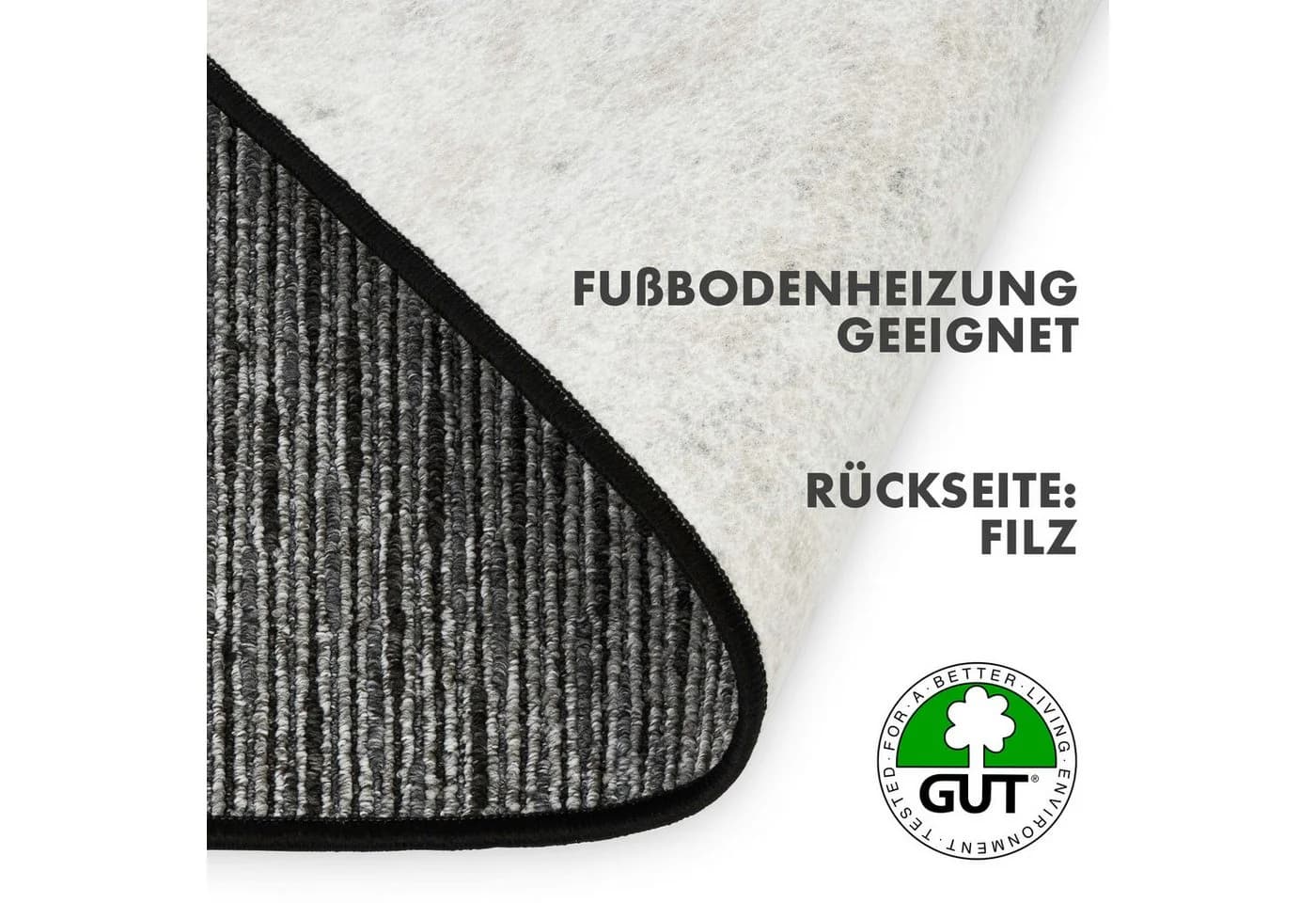 Kubus Teppich Genf Modern Anthrazit Polypropylen - Bild 5