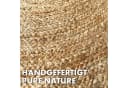 Kubus Jute-Teppich Rund Handgewebt Beige Naturteppich Bild 1