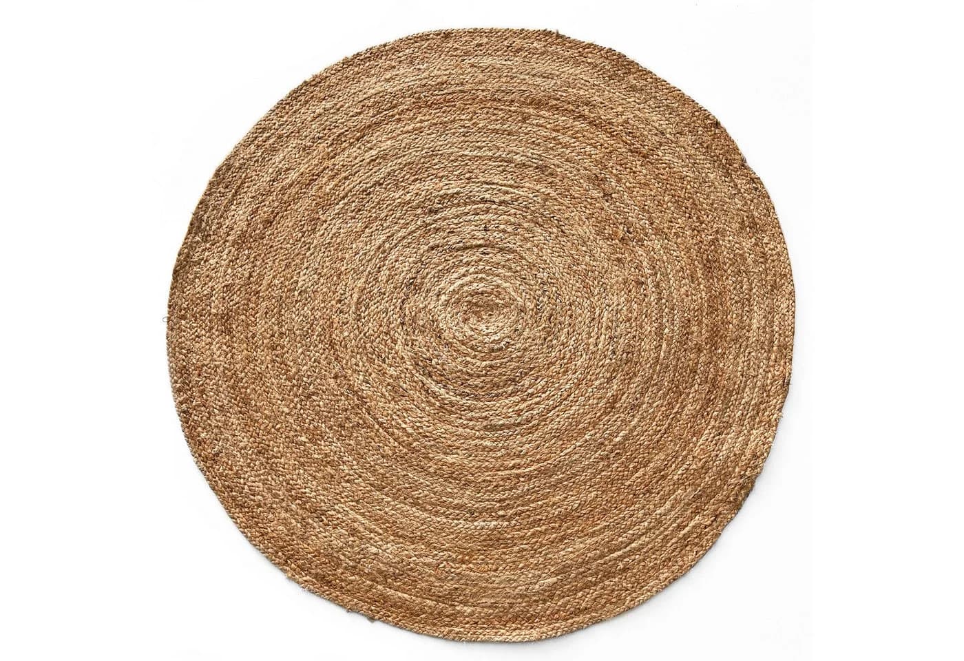 Kubus Jute-Teppich Rund Handgewebt Beige Naturteppich - Bild 2
