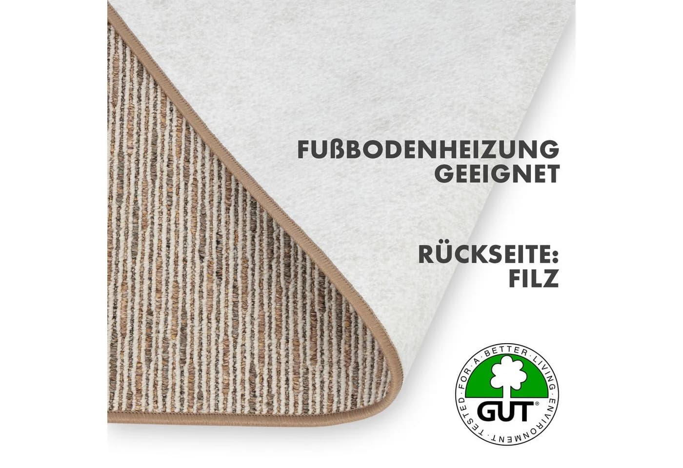 Kubus Bettumrandung Genf 3-teiliges Set Beige Polypropylen - Bild 5