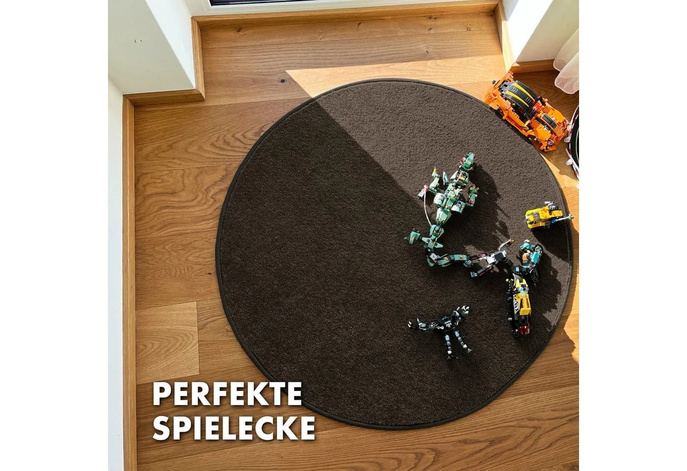 Kubus Kinderteppich Turtle Rund Polypropylen Bunt - Bild 3