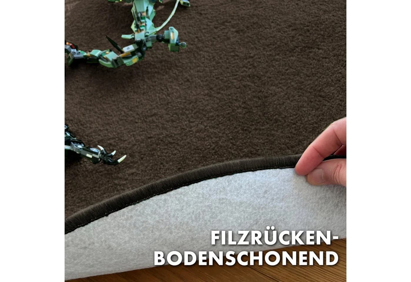 Kubus Kinderteppich Turtle Rund Polypropylen Bunt - Bild 5