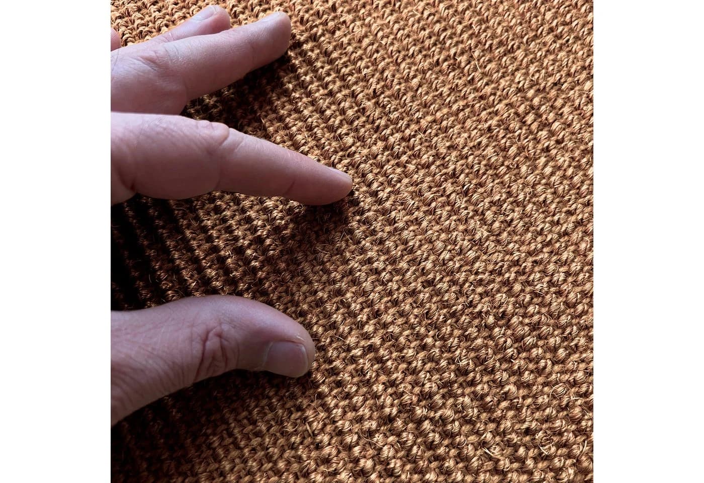 Kubus Kratzmatte für Katzen, Rund, Sisal Kratzteppich, Braun - Bild 3