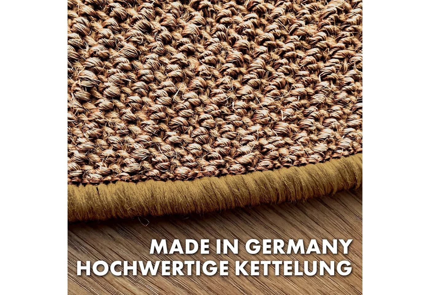 Kubus Kratzmatte für Katzen, Rund, Sisal Kratzteppich, Braun - Bild 5