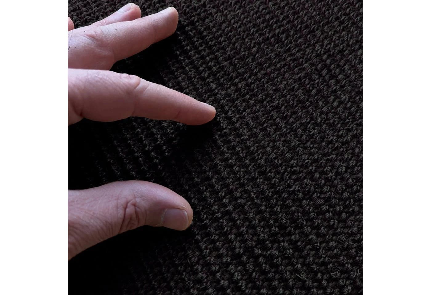Kubus Kratzmatte für Katzen, Rund, Sisal Kratzteppich, Schwarz - Bild 3