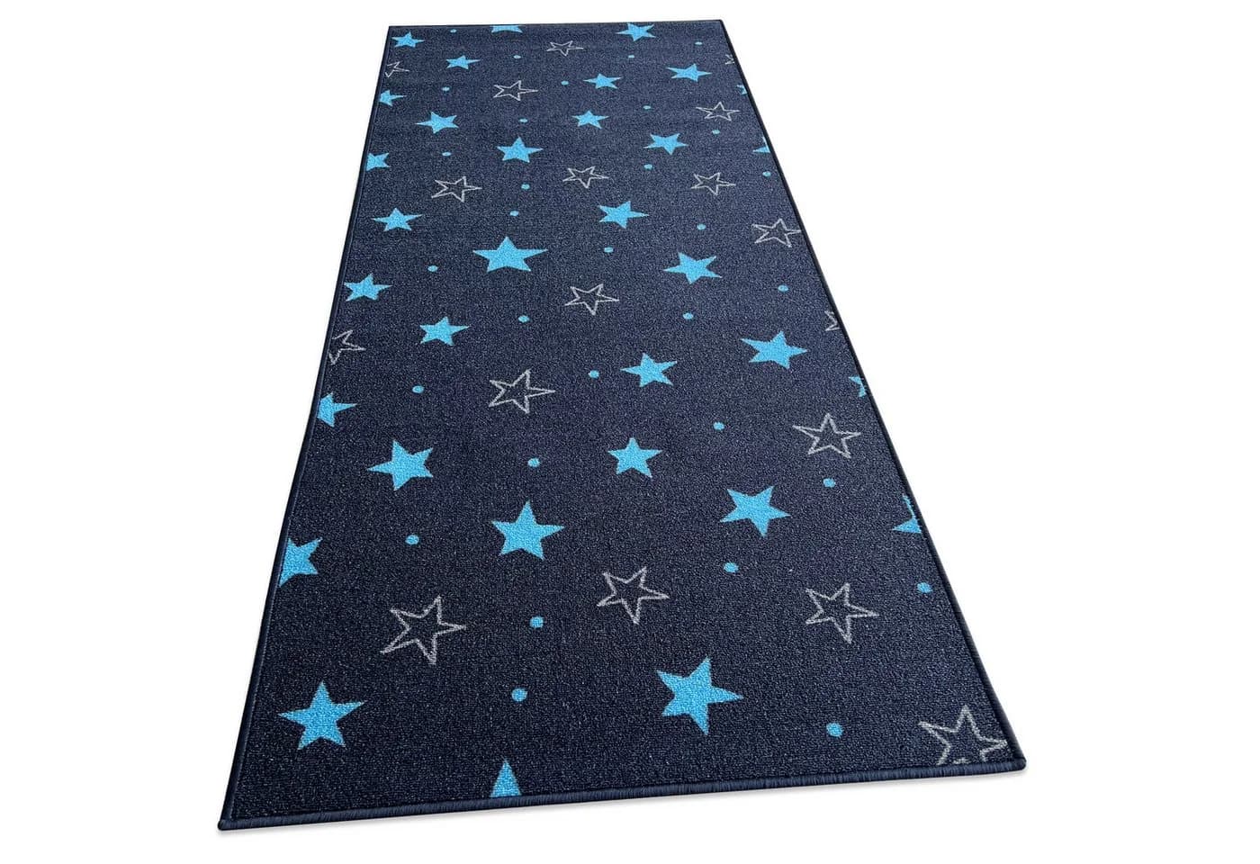 Kubus Kinderteppich Moon Spielteppich Navy/Grau/Weiß