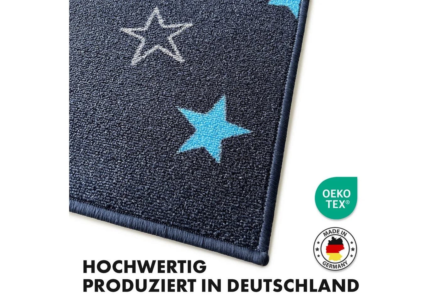 Kubus Kinderteppich Moon Spielteppich Navy/Grau/Weiß - Bild 4