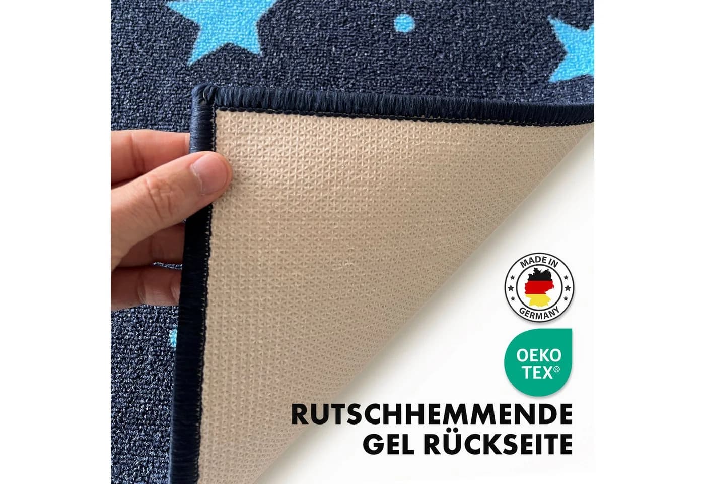 Kubus Kinderteppich Moon Spielteppich Navy/Grau/Weiß - Bild 5