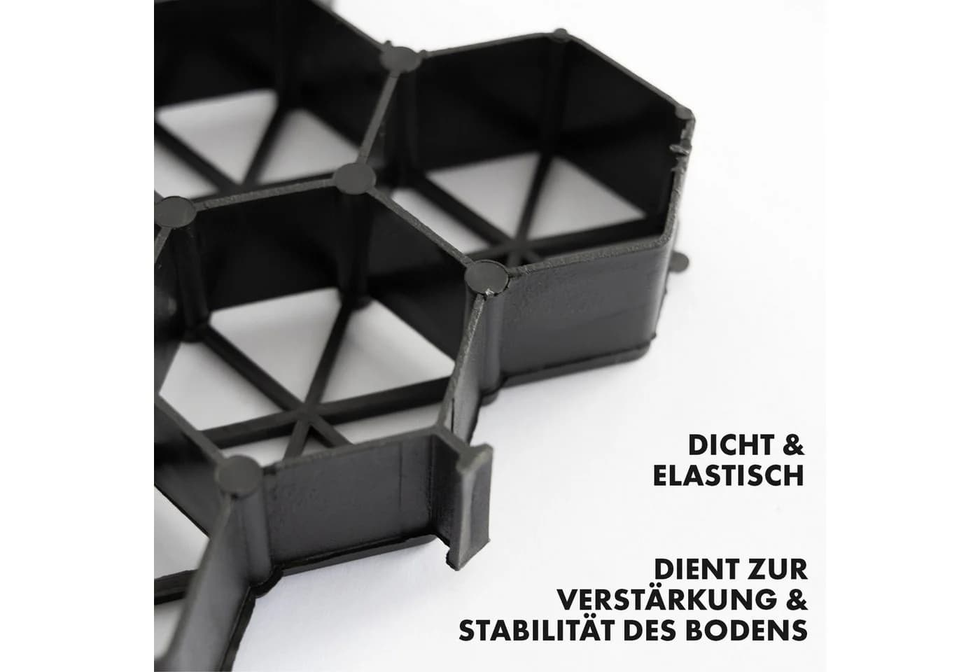 Kubus Rasengitter 50x50 cm Schwarz HDPE - Bild 4