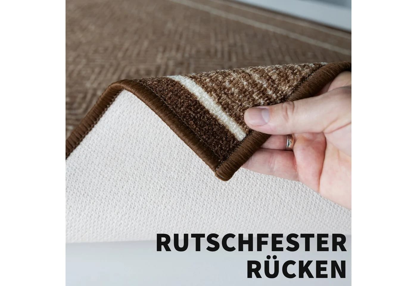 Kubus Teppich Läufer Raute Polyamid Rautenmuster 80 cm Breite - Bild 5