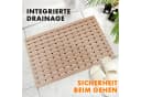 Kubus Duschmatte Antirutsch-Bädermatte mit Drainagefunktion, Vinyl, Beige Bild 1