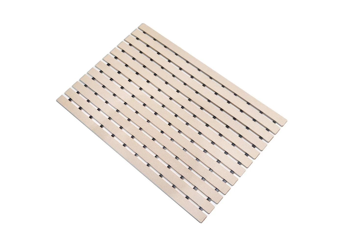 Kubus Duschmatte Antirutsch-Bädermatte mit Drainagefunktion, Vinyl, Beige - Bild 2