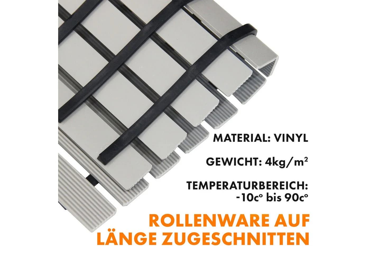 Kubus Duschmatte Antirutsch mit Drainage, Vinyl, Mehrfarbig - Bild 4