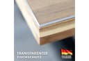Kubus Tischfolie Calcit Transparent 45-Grad Kante PVC Bild 1