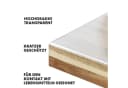 Kubus Tischfolie Calcit Transparent 45-Grad Kante PVC Bild 3