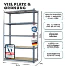 Kubus Schwerlastregal Anthrazit-Grau Lagerregal für Keller Bild 1