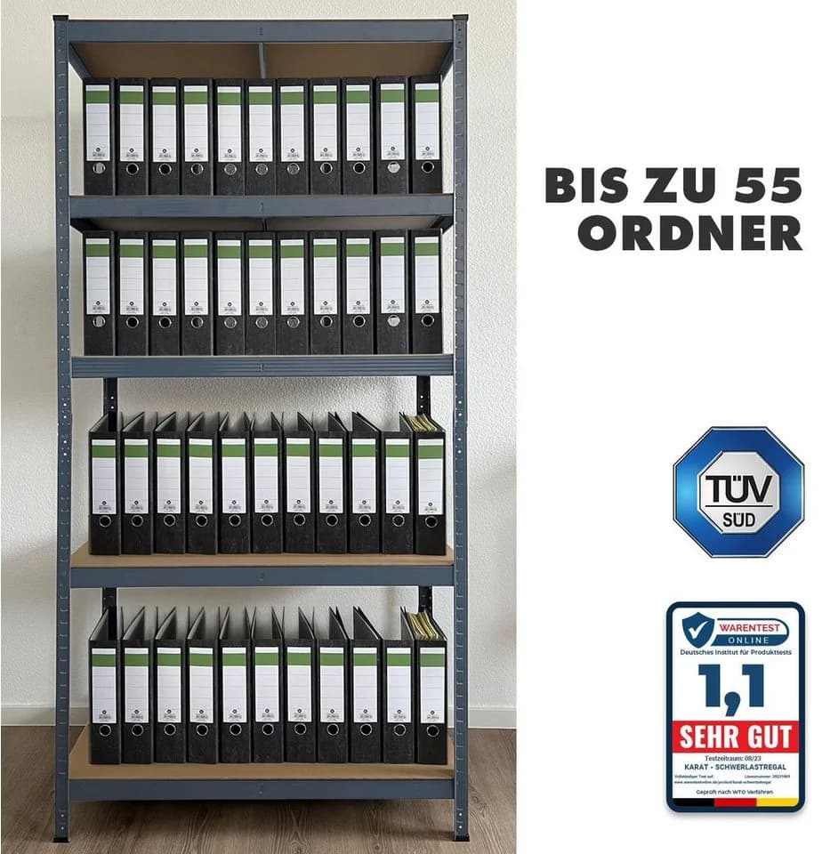 Kubus Schwerlastregal Anthrazit-Grau Lagerregal für Keller - Bild 5