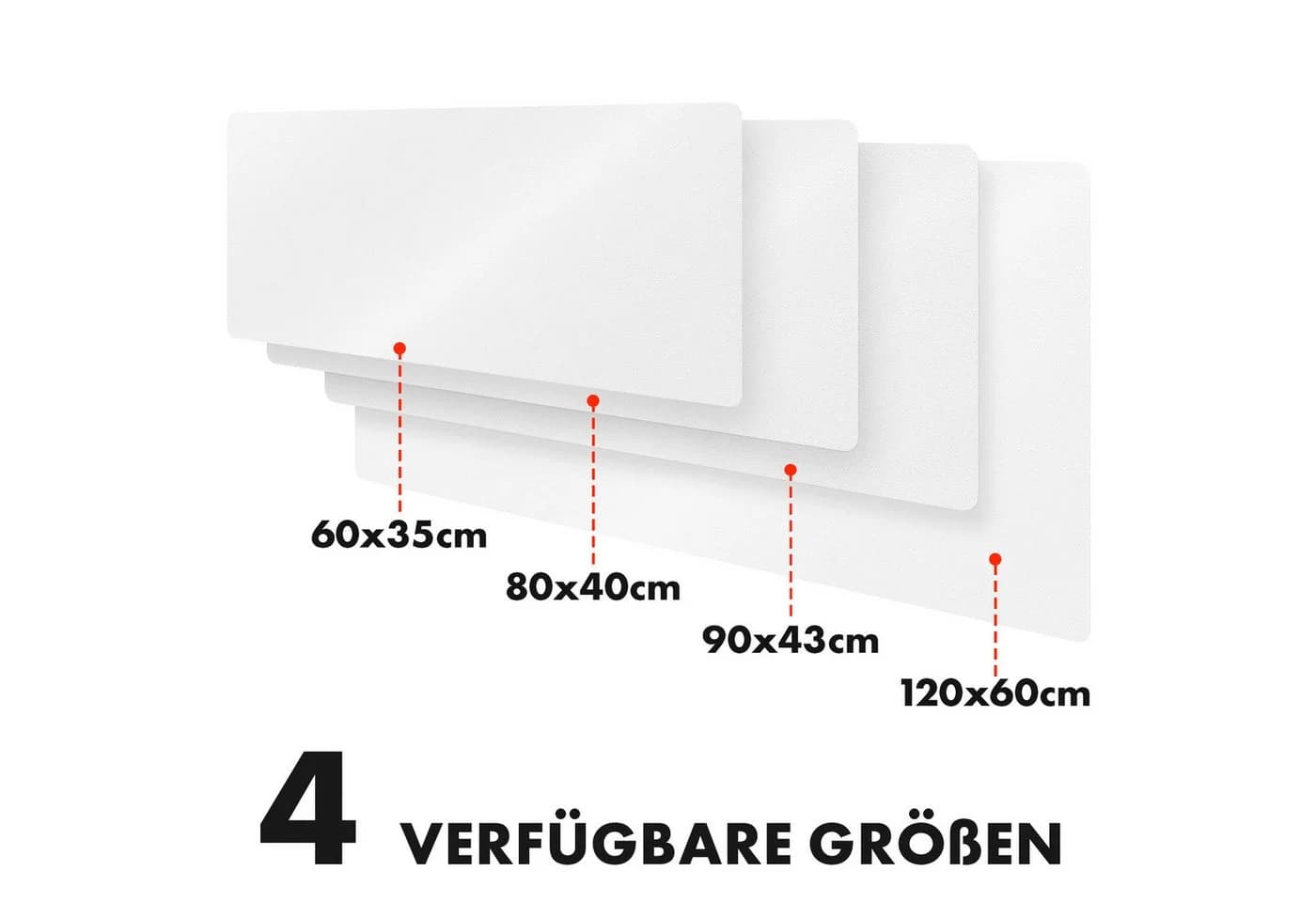 Kubus Platzset Schreibtischunterlage Avanti, Rutschfestes Lederimitat, Weiß - Bild 4