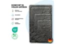 Kubus Duschmatte Elara Badematte Polyester Mikrofaser Blattmuster Grau Bild 3