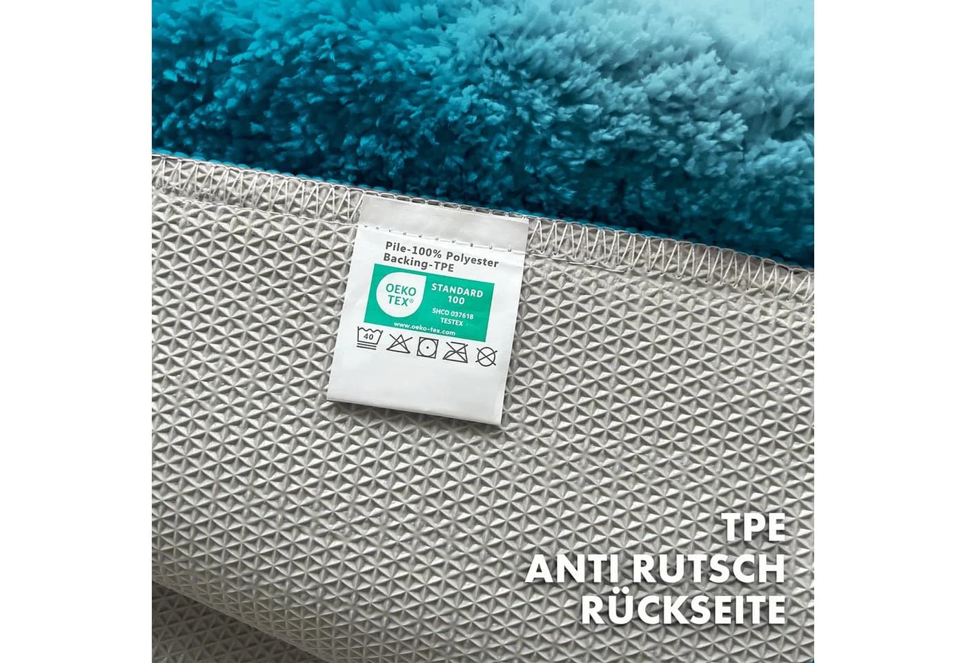 Kubus Duschmatte Elara Blattmuster Polyester - Bild 5