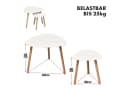 Kubus Couchtisch 2er Set Denali Weiß/Braun Bambus MDF Bild 1