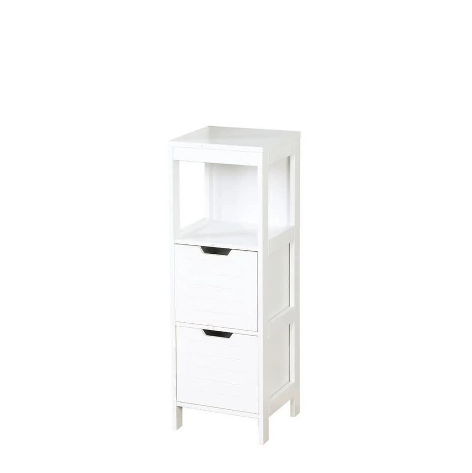 Kubus Hochschrank Vermont Weiß MDF Bad - Bild 2